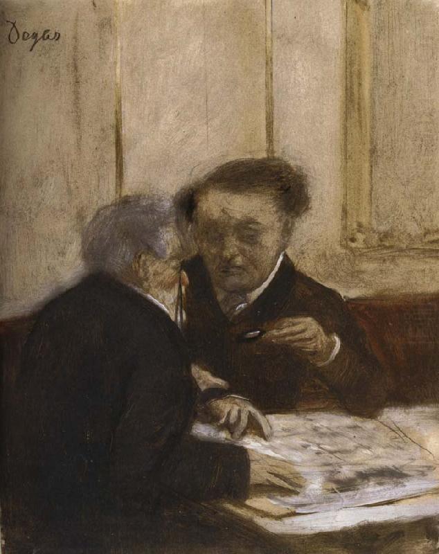Edgar Degas At the Cafe Chateauden china oil painting image